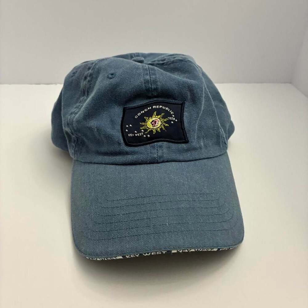 Conch Republic Key West Vintage Wash Navy Dad Hat Strapback